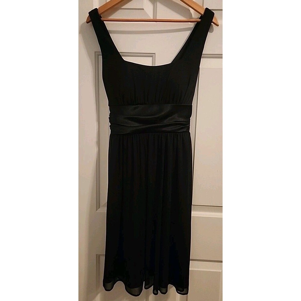 Blu Sage Black Babydoll Knee Length Size 10 Light Empire Waist  Sheer Lined Goth